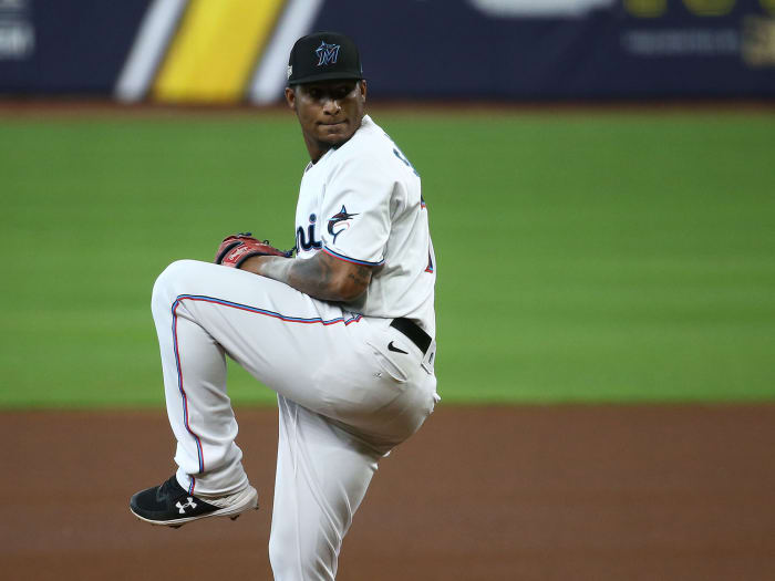 Sixto Sanchez throwing